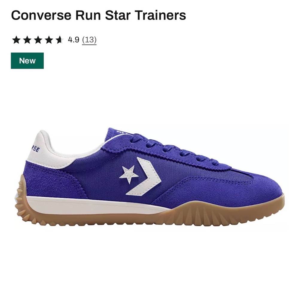 Converse Run Star Sneakers in Blue and White